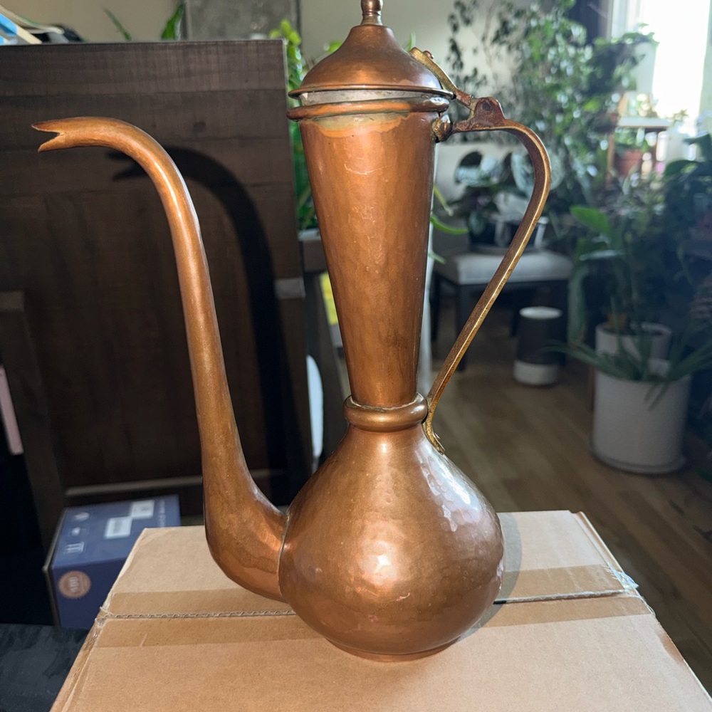 Vintage Turkish Copper and Brass Coffee/Teapot or Kettle